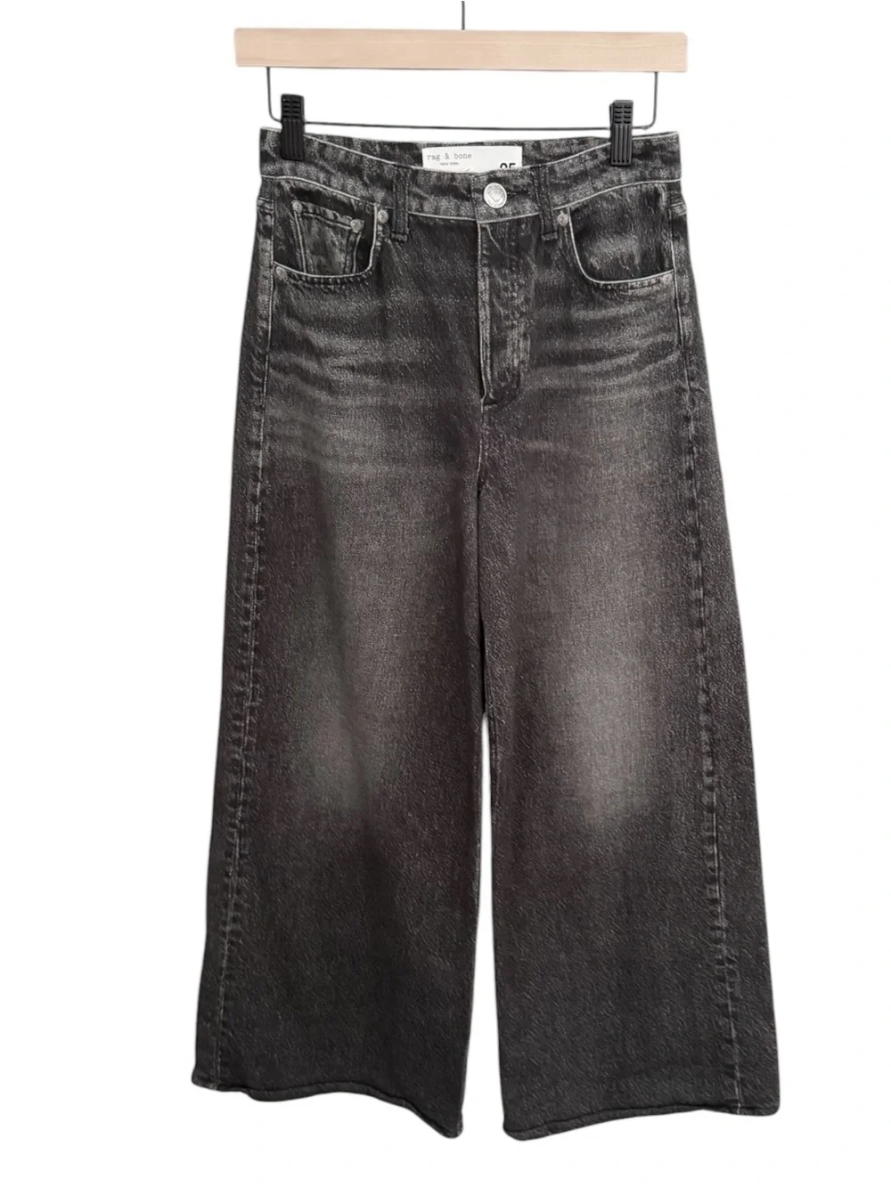 Rag And Bone Miramar Sofie Wide-Leg Faux Jean in Cotton Terry | 25 - Picture 4 of 12